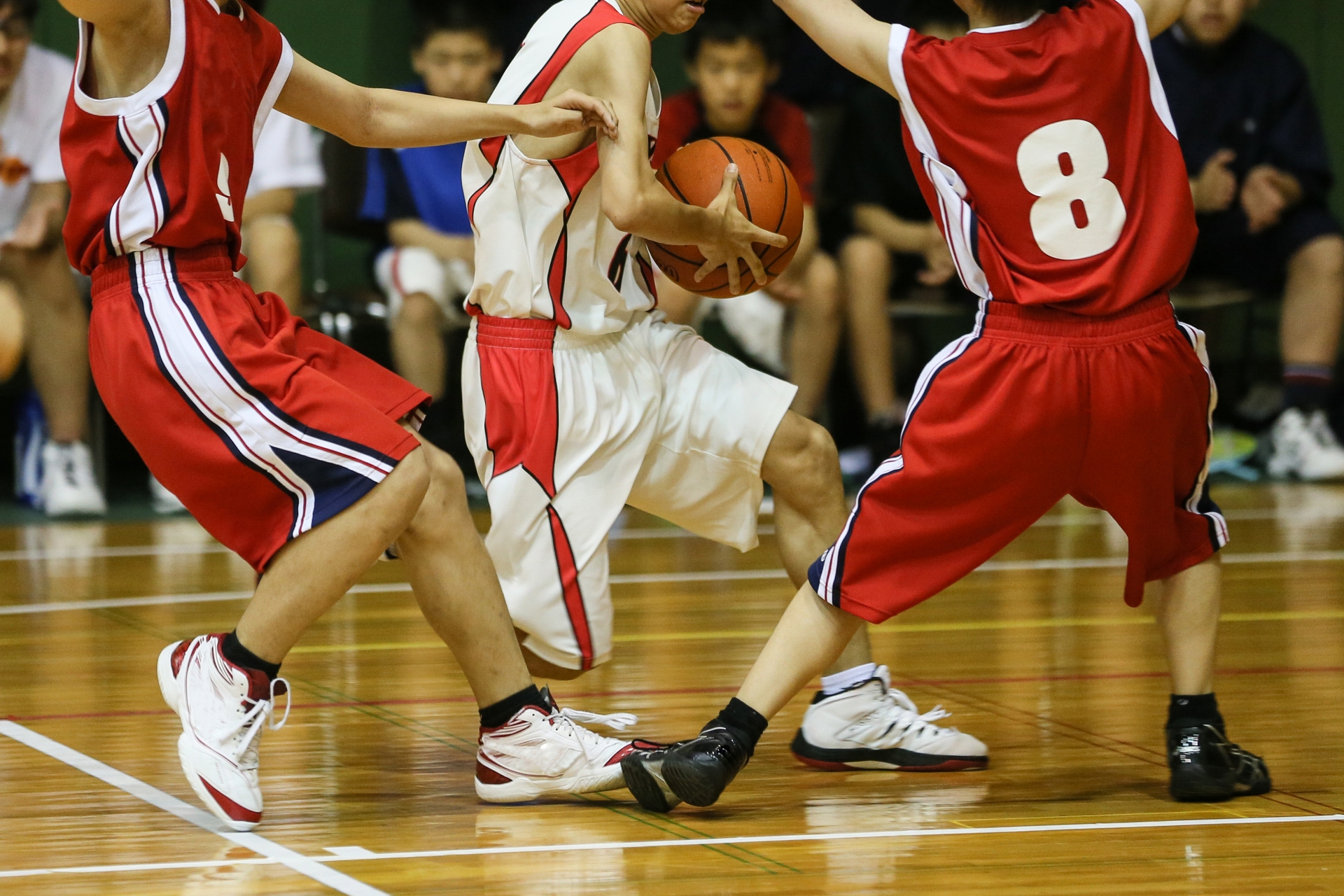 男子バスケットボール部の風景