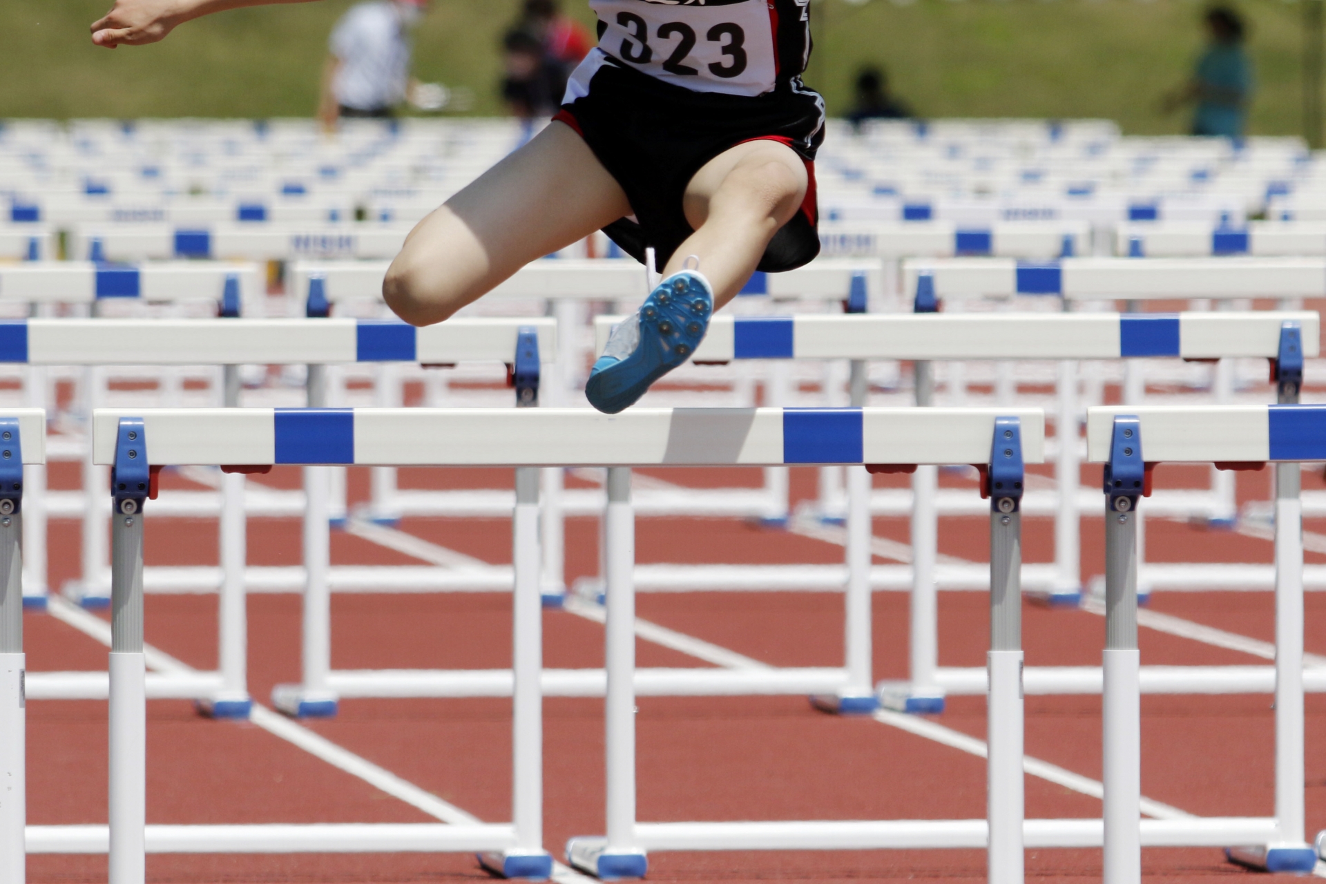 陸上部の大会風景
